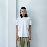 ピュア ホワイト ドロップショルダー Tシャツ