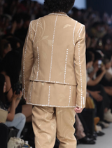 Khaki Jacquard  Waistcoat