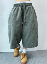 LINE POINT BALLOON PIGMENT COTTON BERMUDA💚🩶🤎 - 3 COLORS