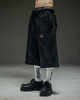 Washed destroyed bermuda P dusty gray
