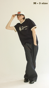 Shooting star Ringer tee @ Navy * Ivory