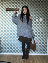Liz Cutout Checkered Midi Skirt (2 Colors)