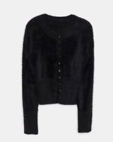 Rodan Angora round-neck fur cardigan