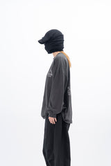 トライアングルピグメント長袖Tシャツ