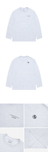 [24SS] ベーシックロゴニードルワークロングスリーブTシャツメランジェ