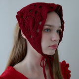 RUSTIC FLOWER CROCHET KERCHIEF