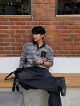 Mag pocket collar knitwear
