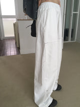 Penf カーペンターダメージワイドコットンパンツ