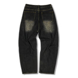Usual Balloon Front Cut Denim Pants - 4COLOR
