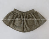 Quilting Padding Flare Miniskirt