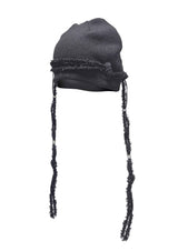  KNIT BRAID BEANIE . CHARCOAL