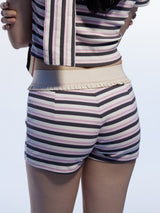EmohaY2K Pink striped basic all-match shorts