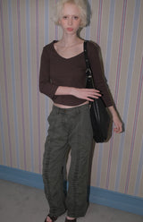 C BELT LOOP HOBO BAG_BLACK