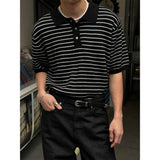 [S/S] Waffle stripe kara half knit(4color)