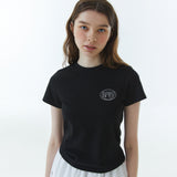 シャープロゴスリムスパンTシャツ ブラック
