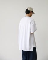 KP DEEP SLIT HALF TEE WH