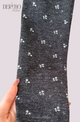 Line Charcoal Cardigan Two-piece Top