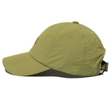 Relaxed Fit Nylon Square Logo Ball Cap【GREEN】