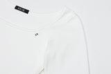  Eyelet side-cut tee (white)