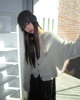 Lyle Mohair Hooded Knit Cardigan