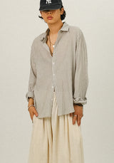 PM Linen Stripe Loose Fit Shirt
