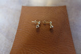 gold Ball Ball drop earrings (silver925)