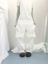 Double ribbon knee-point pants