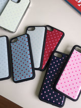 [epoxy] dot (navy • pink) heart