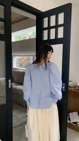 [SALE] Sora Back Point Shoulder Puff Blouse