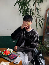 ブリーチカーブデニムパンツ (Black / S·M·L)