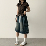 Motsu Check Side String Short Sleeve Shirt