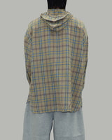 Kits hoodie check shirt (Blue)