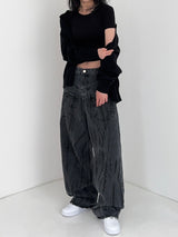 [MADE] Reversed Pocket Wide Denim Pants (W)
