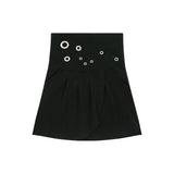 Eyelet 2 - Way Wrap Skirt - Black