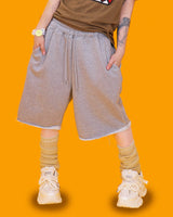 パンチ ハーフスウェットパンツ (2color)