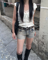 Studショートデニムパンツ