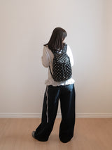 Dot String Rucksack - Black