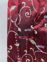Red Glimmer  Soft  Constructed  Suit 