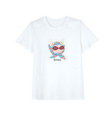 ビーズグラスグラフィッククルーネックTシャツ