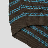 Letter Collar Half Knit (3color)