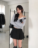 EB Argyle Crop Cardigan