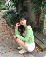 Knit crop cardigan