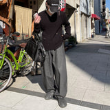 バックプリントストライプサンジデニムバンドパンツ