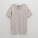 (T-6822)エッセンシャルVネックルーズTシャツ