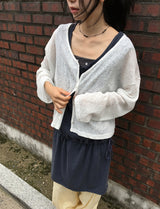 Milkpo Summer Basic Loose-Fit Cardigan