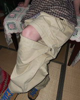 (2color) Detachable 2-Way Cargo Wide Half Cotton Pants