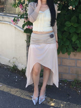 Angel Drape Unbal Long Skirt