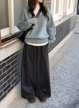 #WS ツータックウォームワイドスラックス + ベルトセット(3color)