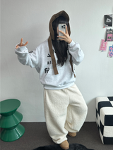 クリームテディシープファーロングパンツ🧸🤎🐑🖤3COLOR