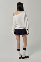 25ソフトラインスウェットシャツ White